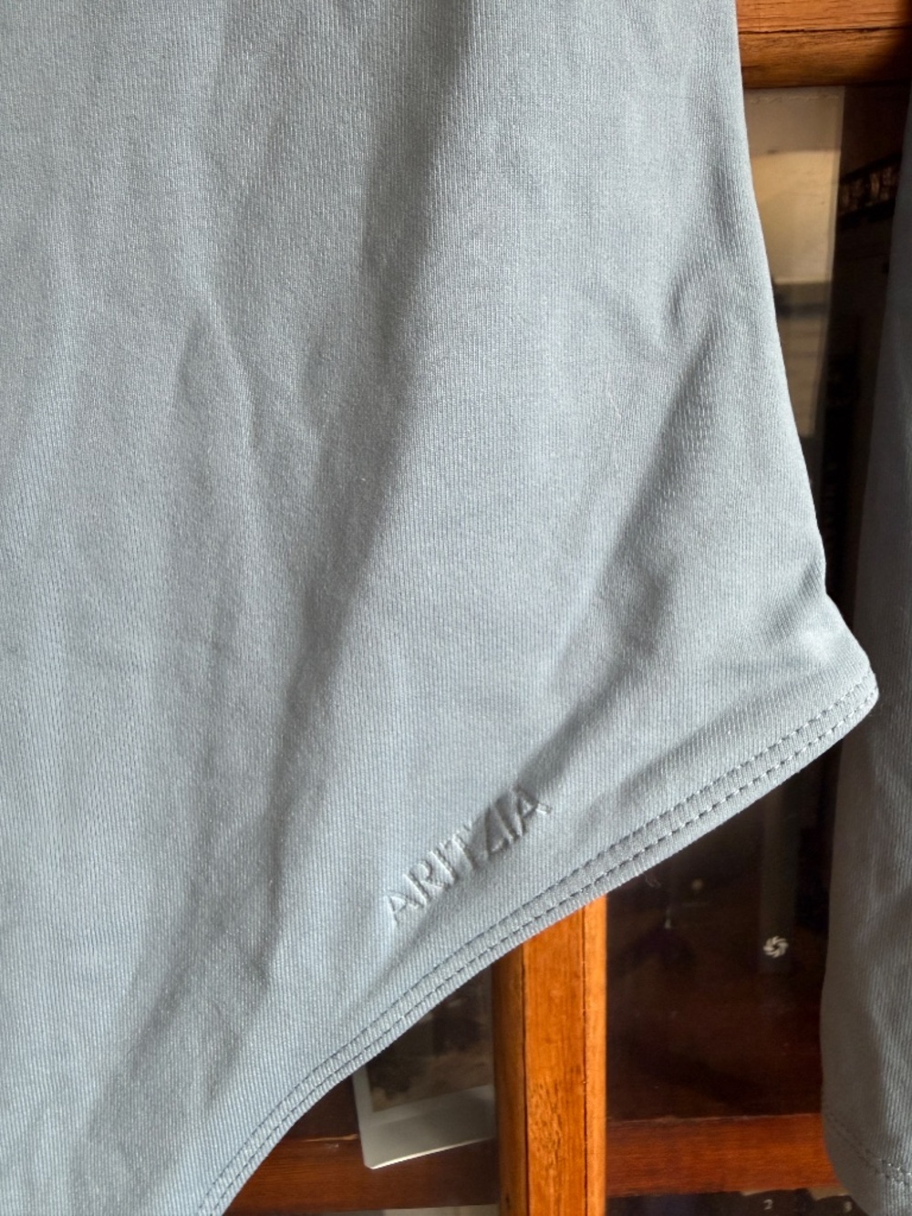 Aritzia Contour Squareneck Longsleeve Bodysuit Blue Size M - Picture 3 of 6